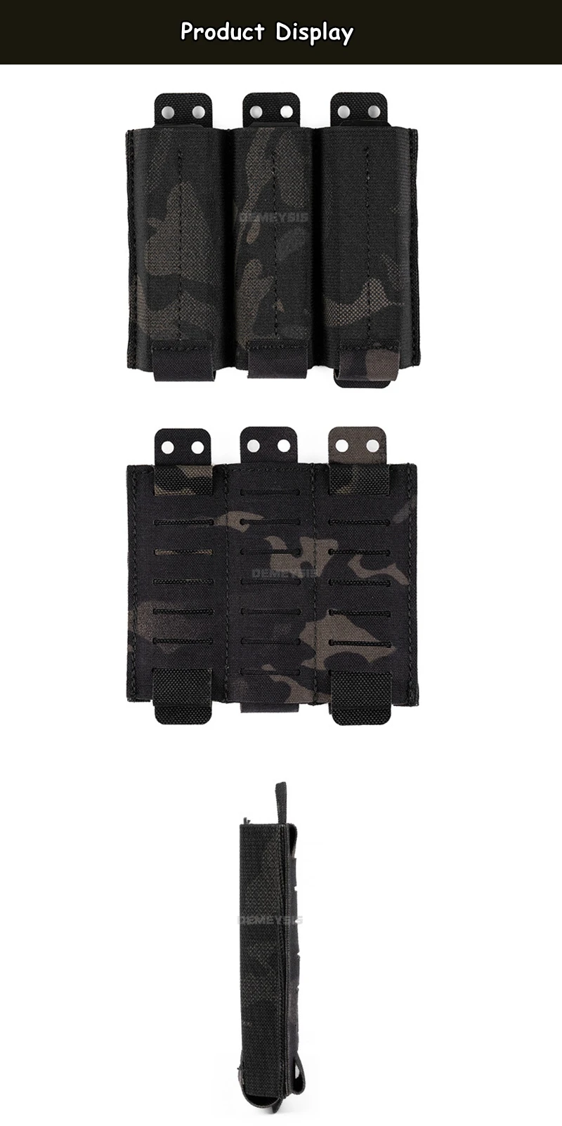 Vista frontal de la funda