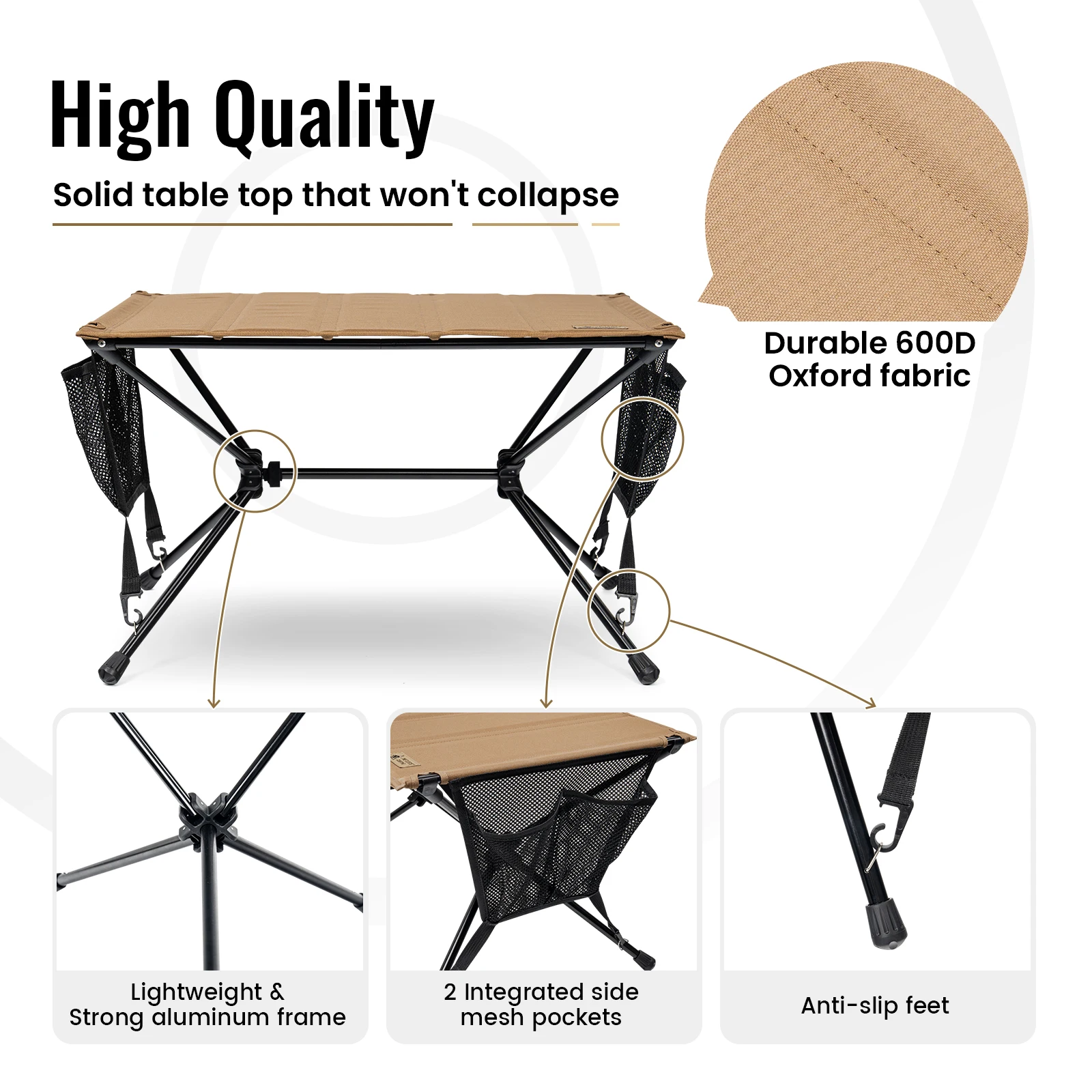 OneTigris Mesa Plegable con Silla – Compacta Acampada y Senderismo - imagen 2