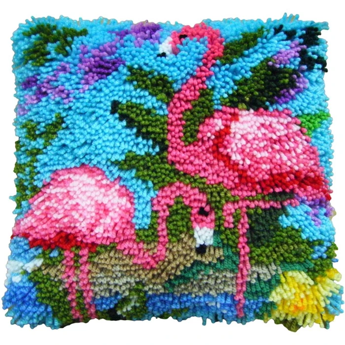 Kit bordado punto cruz Smyrna búho cojín con botones para manualidades - imagen 4