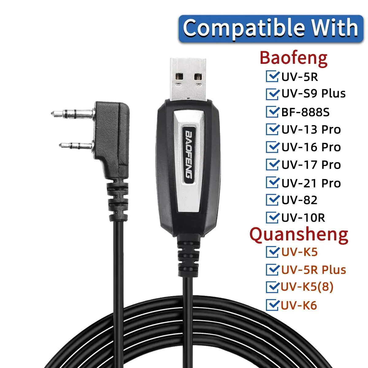 Baofeng cable de programación USB para UV-5R, UV-S9PLUS y UV-K5 - imagen 4