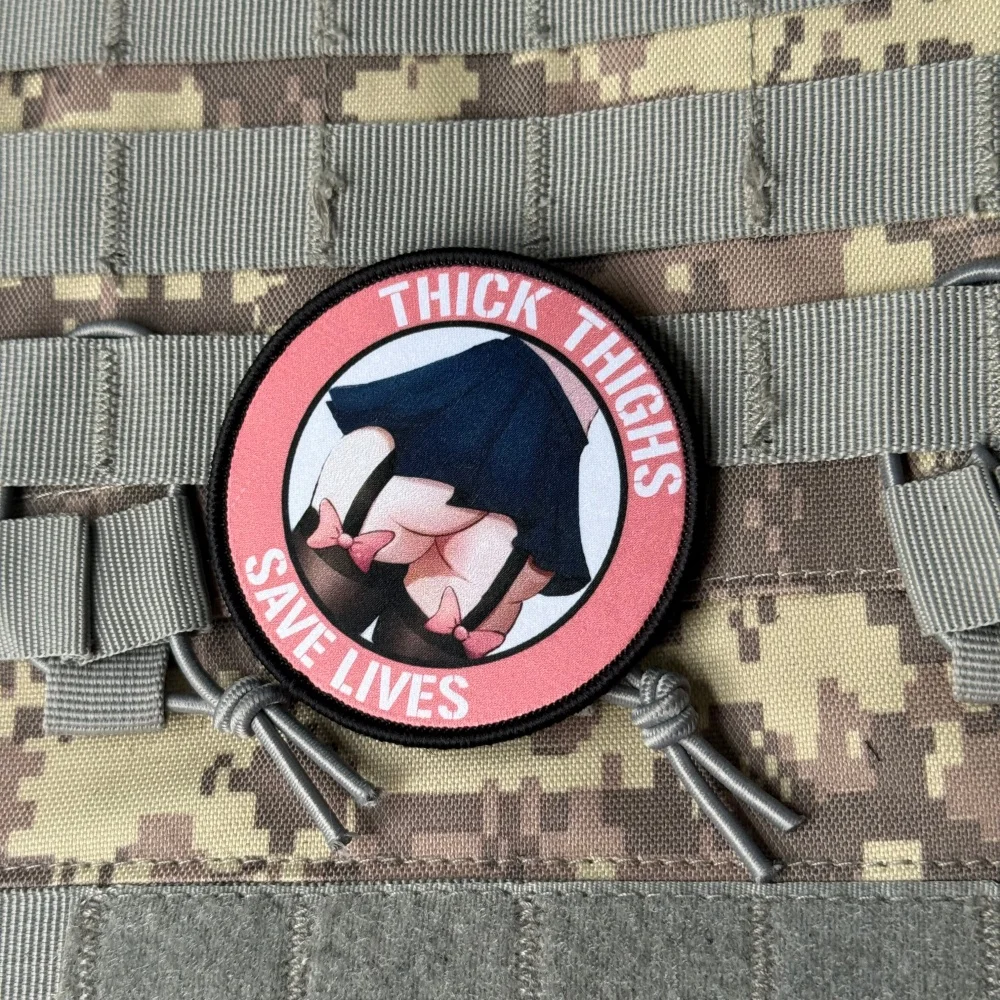 Parche táctico moral impreso diseño femenino con velcro y adhesivo - imagen 3