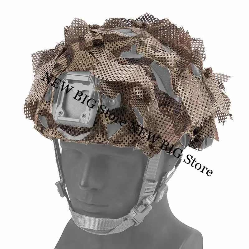 Funda casco táctico ventilada malla corte láser camuflaje 3D - imagen 4