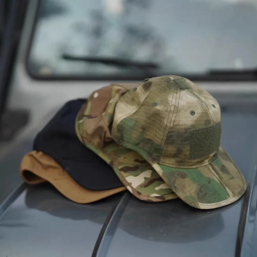 Gorra táctica plegable marrón lobo negro – senderismo y combate - imagen 4
