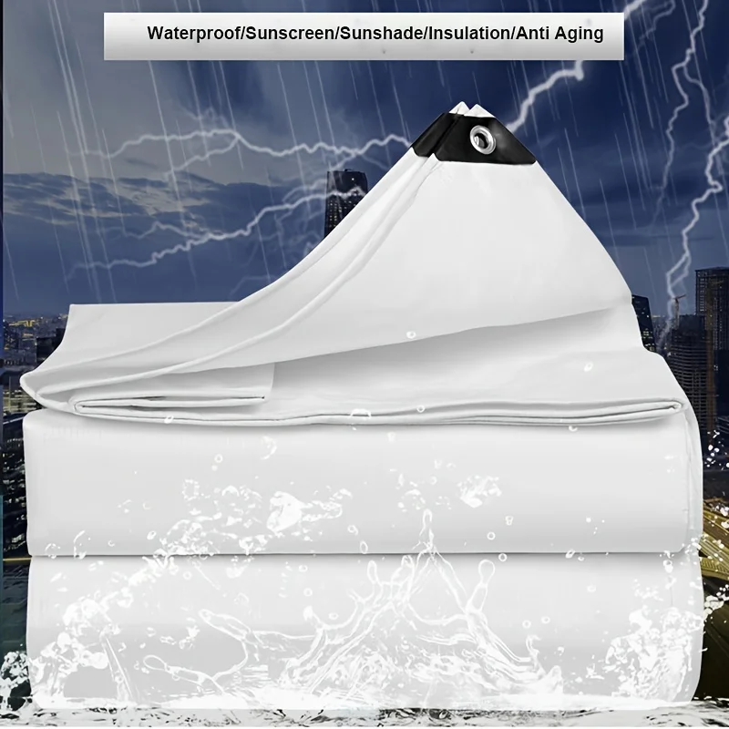Lona impermeable para exteriores blanca bloqueo UV toldo campamento - imagen 4