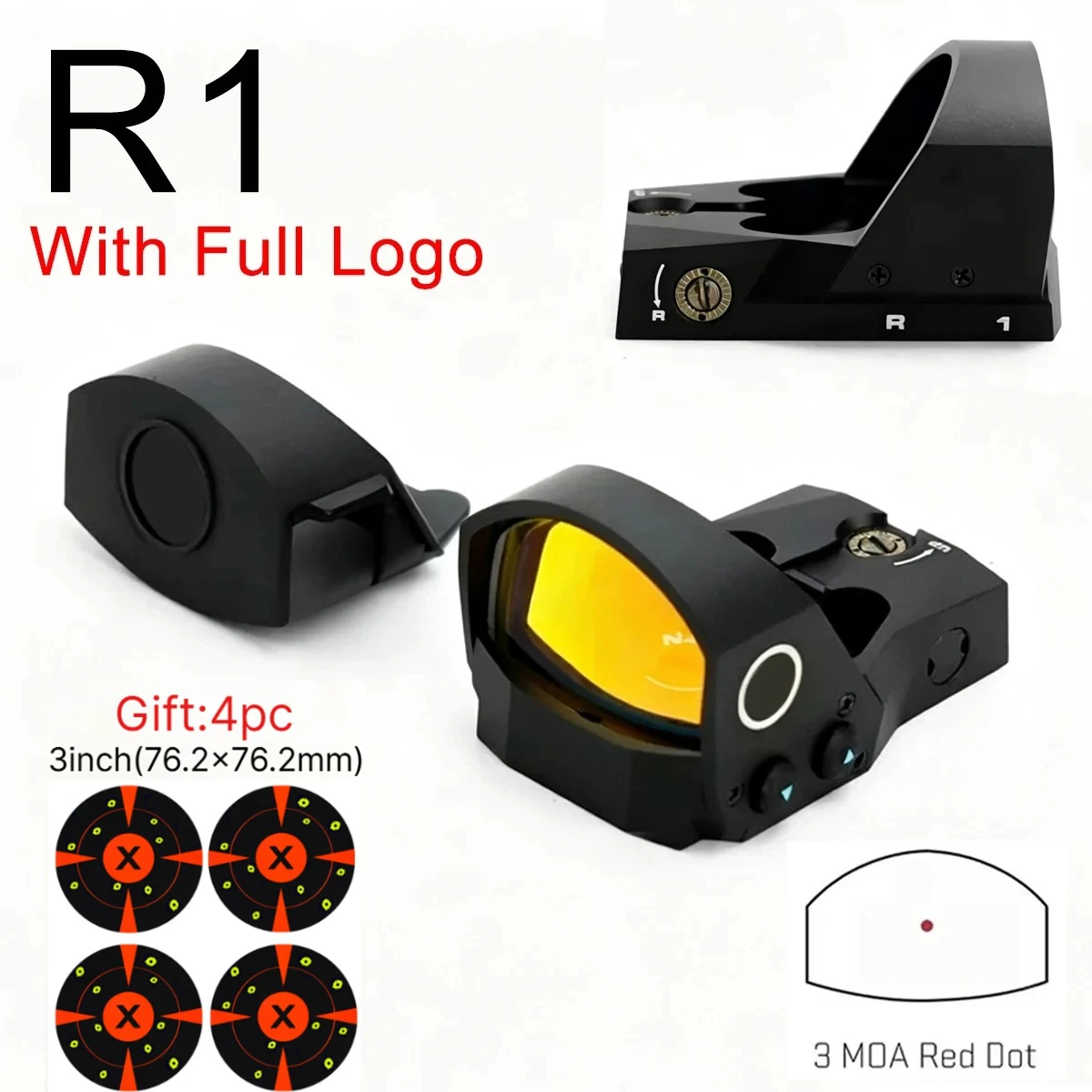 Mira óptica táctica Reflex R1 PRO punto rojo con retícula - imagen 5