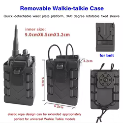 Funda táctica MOLLE para radio walkie talkie – Sistema rotación