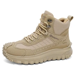 Botas de trekking de invierno para hombre, cálidas y antideslizantes