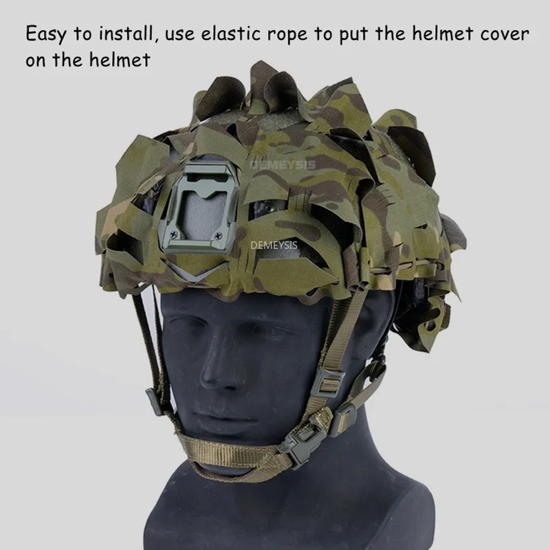 Funda de casco táctica camuflaje con corte láser 3D universal - imagen 2