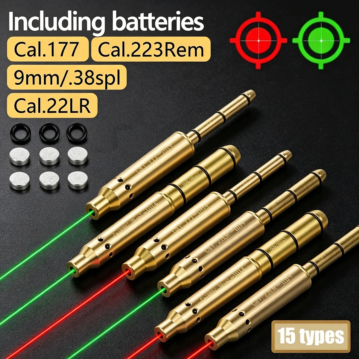 Láser verde rojo calibración miras – Training tactical 5 colores - imagen 4