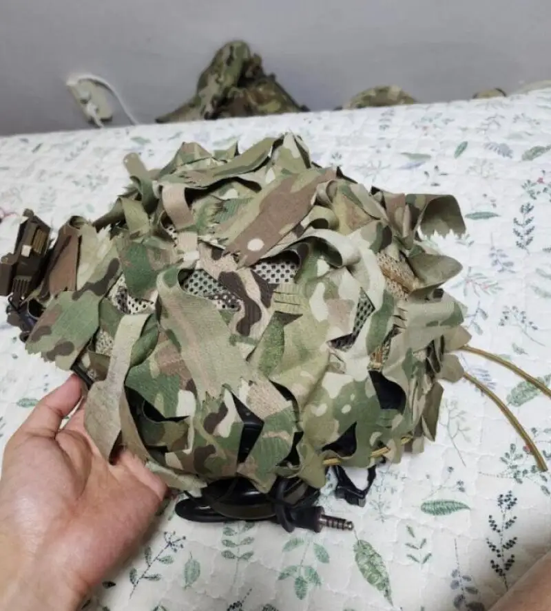 Casco táctico camuflaje infrarrojo malla 3D - imagen 2