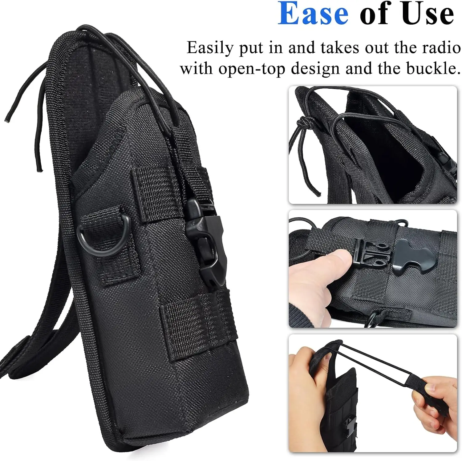Funda MOLLE grande para walkie-talkie de tamaño amplio - imagen 4