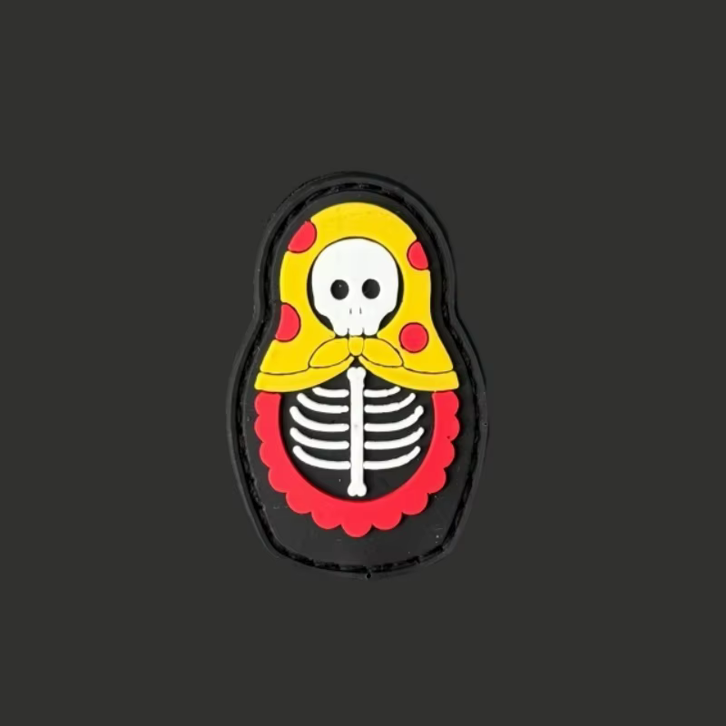 Parche táctico PVC esqueleto Matryoshka con gancho y bucle - imagen 5