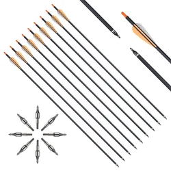 Flecha de carbono naranja para arco tradicional de caza