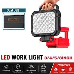 Milwaukee linterna LED de trabajo recargable para batería para acampada