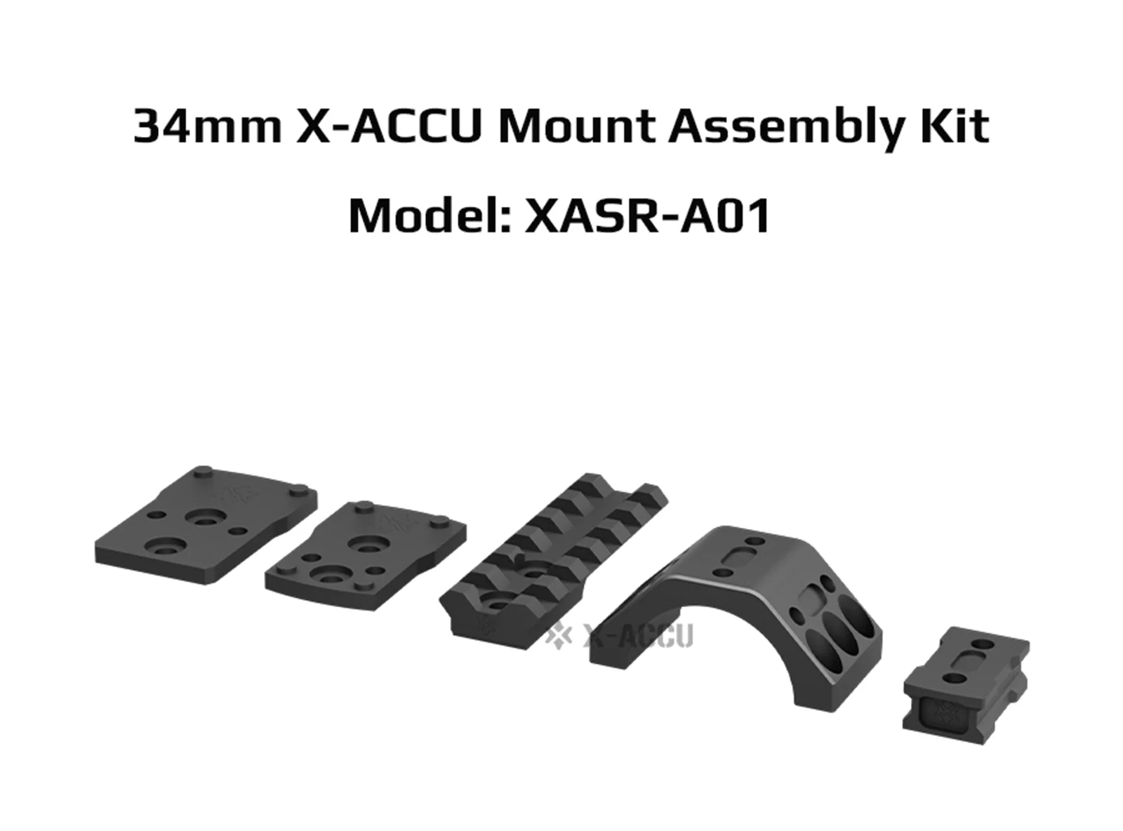 Kit de anillo y riel Picatinny para montaje de 34 mm