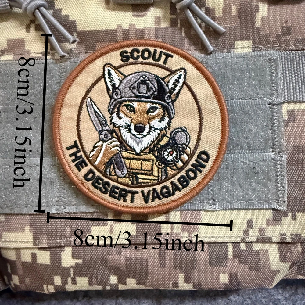 Fox Morale parche táctico bordado Scout desierto con velcro