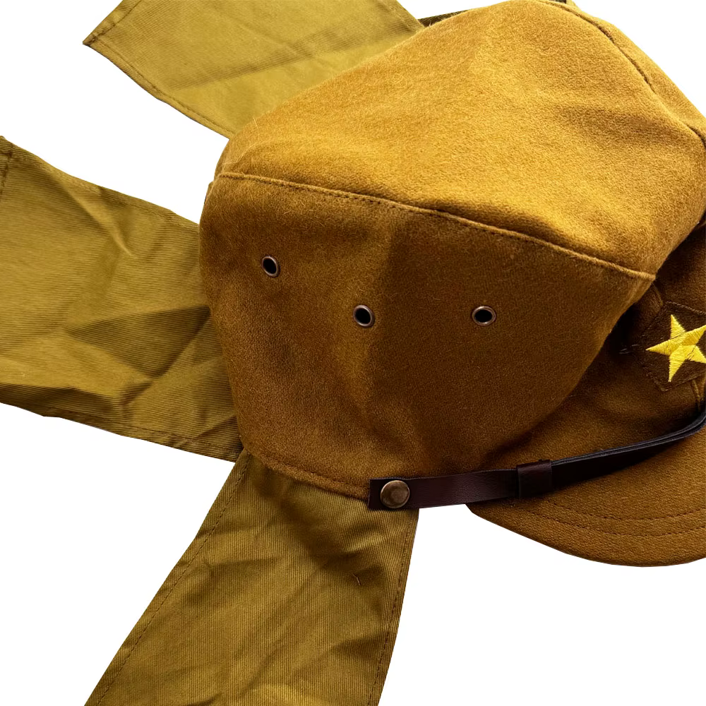 Vista frontal del gorro militar japonés