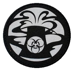 SCP emblema parche táctico reflectante circular negro con velcro - imagen 5