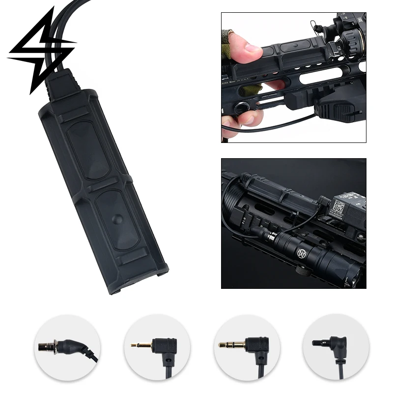 Interruptor táctico presión doble para láser – Riel Picatinny y conector Crane SF - imagen 4