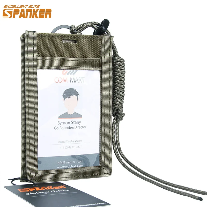 Porta identificaciones táctico con cordón – Organizador tarjetas crédito - imagen 2