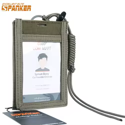 Porta identificaciones táctico con cordón – Organizador tarjetas crédito