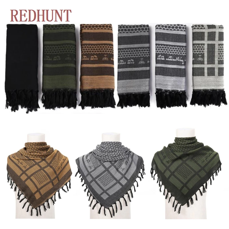 Shemagh cuadrado de algodón multicolor, estilo Arafat