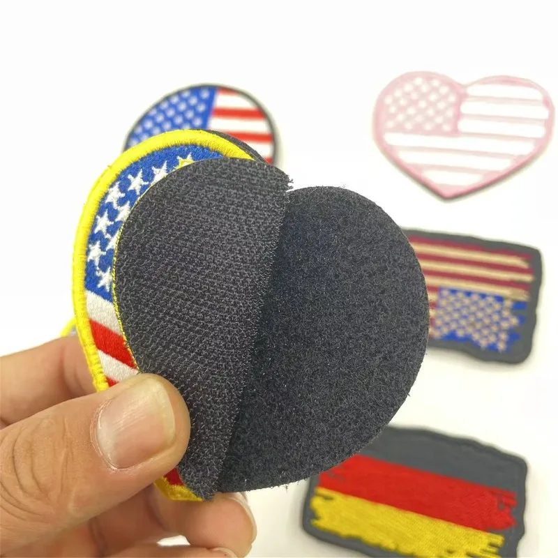 Parche termoadhesivo bandera EE. UU. bordado para ropa