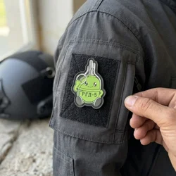 Parche táctico de PVC RGD-5 con velcro y diseño de granada