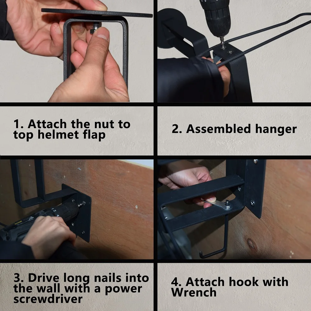 Soporte táctico de pared para casco y accesorios Ferroso - imagen 4