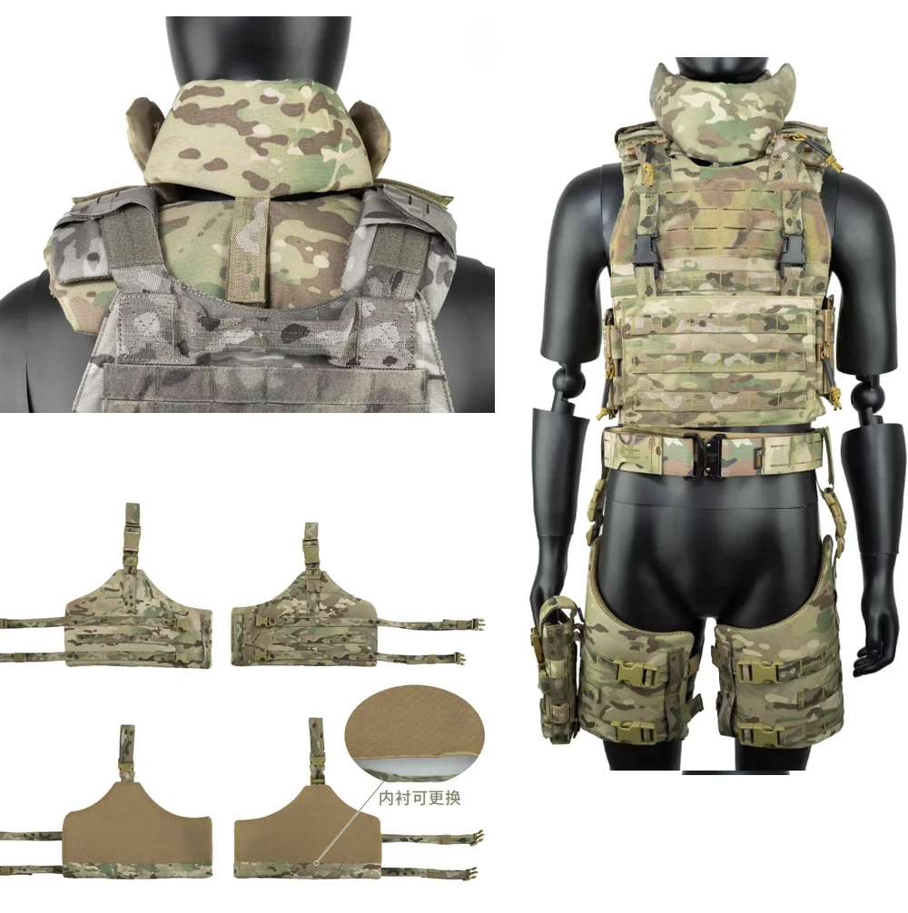 Protector de cuello táctico ajustable para Airsoft y caza outdoor - imagen 5