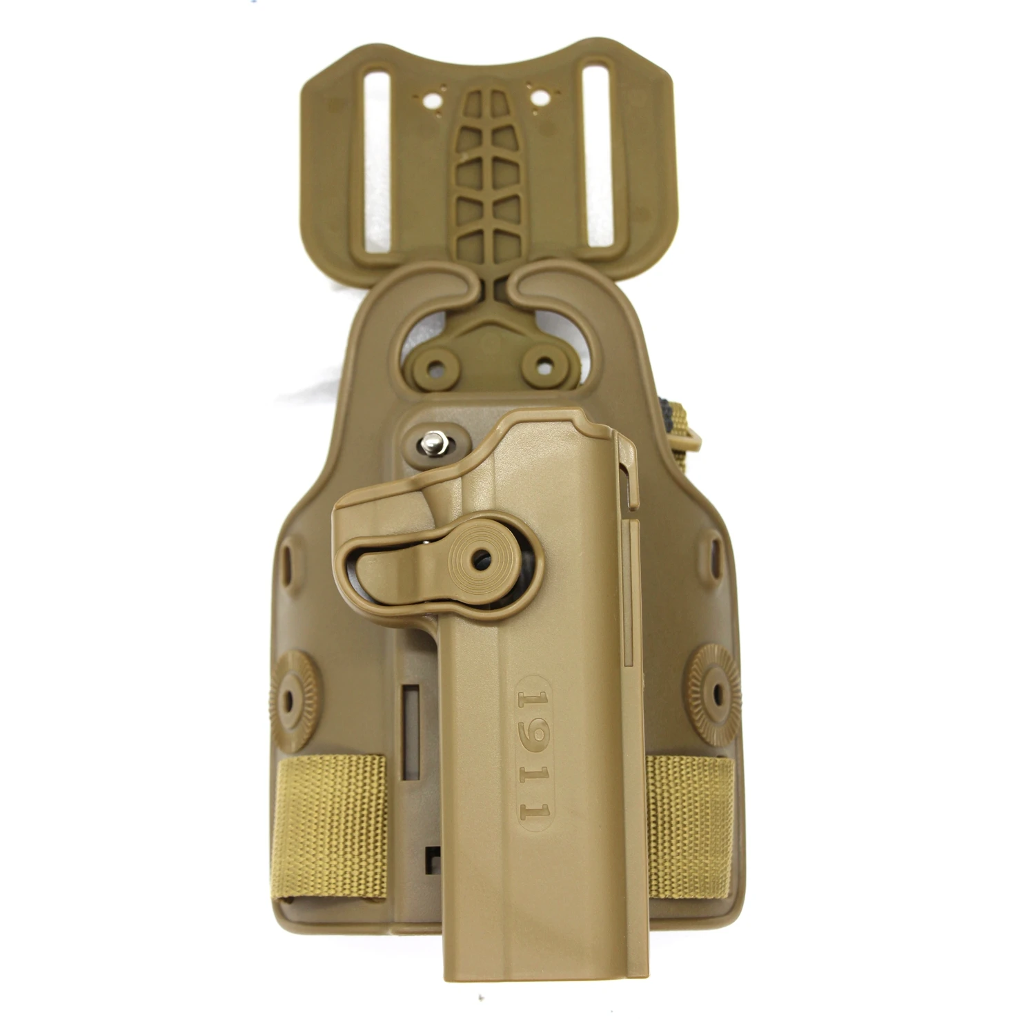 Funda táctica pistola Colt 1911 pierna para diestro