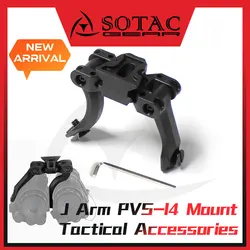 Soporte táctico de casco NVG con brazo en J doble para PVS15/PVS18