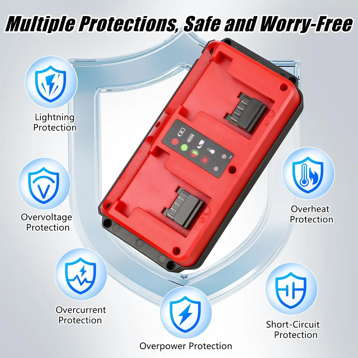 Cargador de batería Milwaukee M18 inteligente con protección - imagen 4