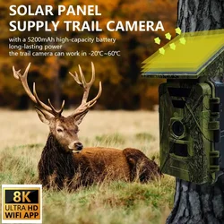 Cámara de caza inalámbrica con panel solar y sensor PIR visión nocturna