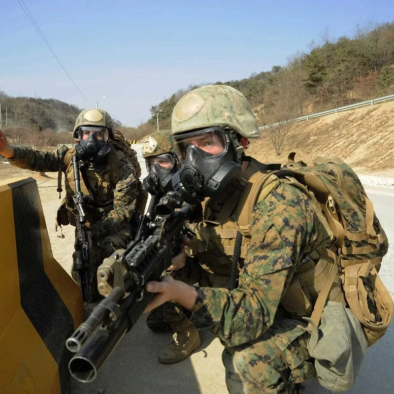 Máscara táctica full face con ventilador y filtros airsoft - imagen 2