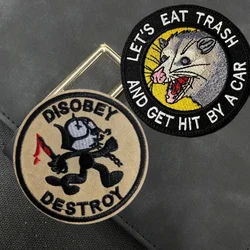 Parche morale gato negro Velcro – Insignia táctica para uniforme