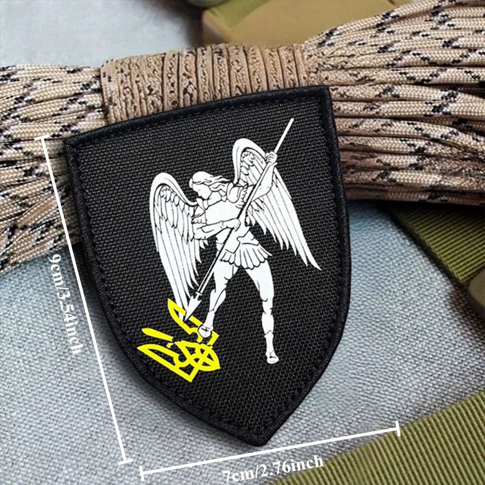 Parche táctico Arcángel Miguel velcro gancho y bucle moral militar para mochila - imagen 4