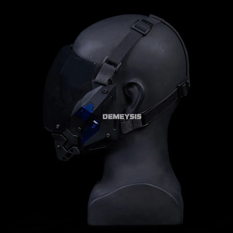 Máscara táctica facial cyberpunk con lente antivaho desmontable - imagen 2