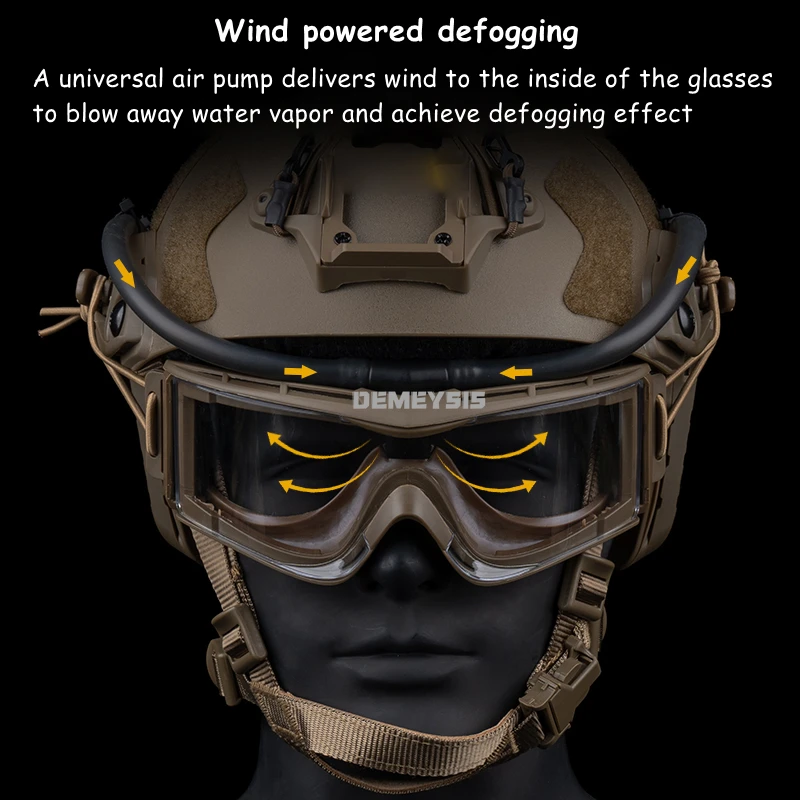 Ventilador antivaho táctico inalámbrico para gafas de tiro y airsoft - imagen 5