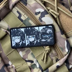 Parche táctico insignia moral mujer estilo anime con velcro para ropa