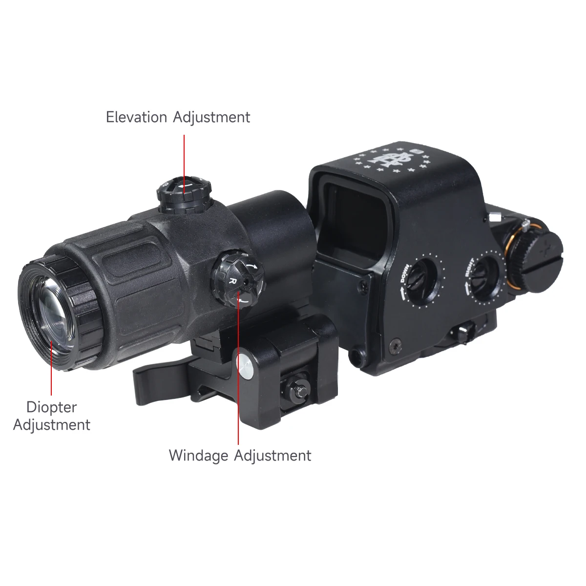 ETCH 558 DC Mira holográfica punto rojo y verde con ampliación QD - imagen 4