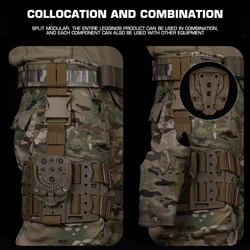 Adaptador base giratorio 360° QLS para plataforma de pierna Airsoft