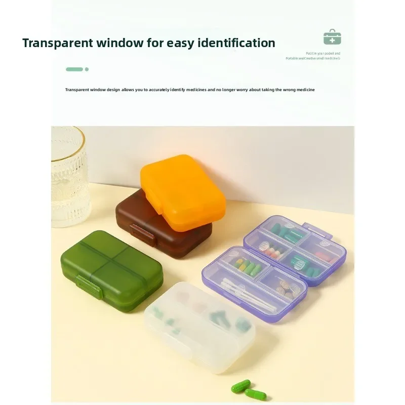 Organizador de medicamentos compacto para botiquín viaje portátil - imagen 2