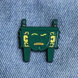 Sanxingdui broche metálico esmaltado para solapa y mochila
