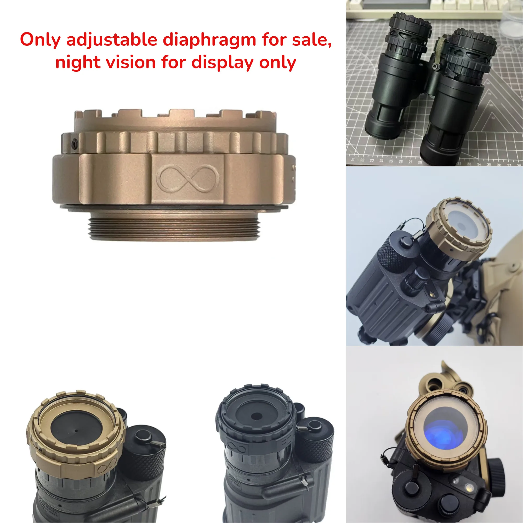 Protector de lente para visión nocturna NVG con diafragma ajustable - imagen 4