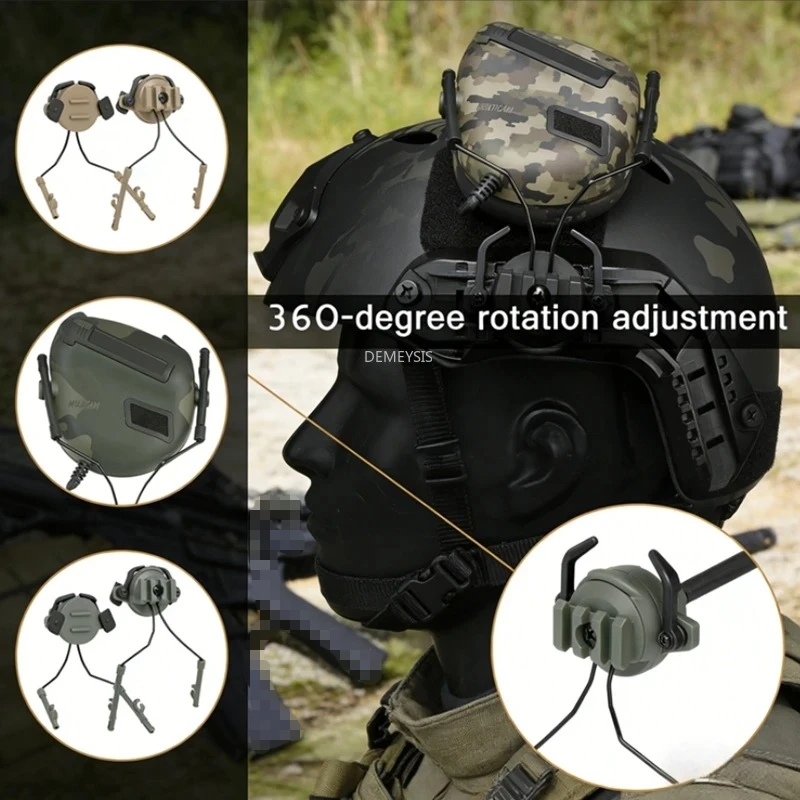 Soporte táctico de auriculares FAST en riel con rotación