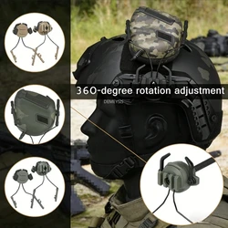 Soporte táctico de auriculares FAST en riel con rotación