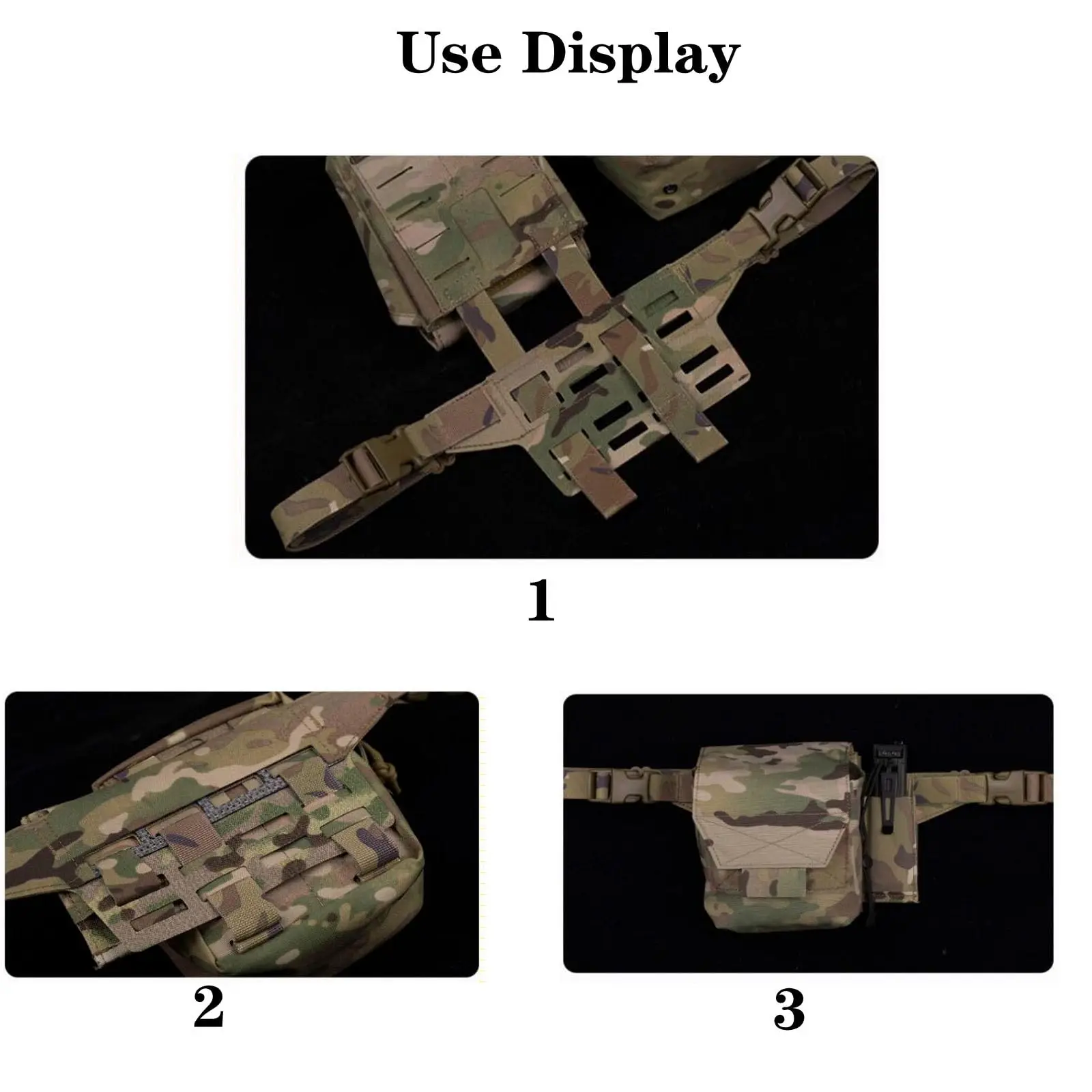 Bolsa porta cargadores Molle táctica para bandolera riñonera Airsoft - imagen 3