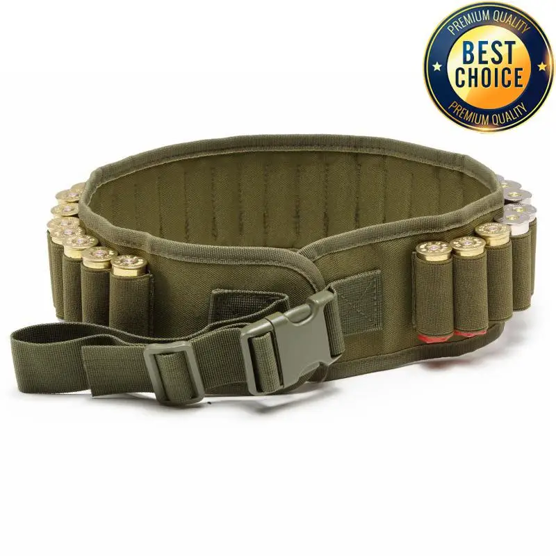 Cinturón táctico MOLLE cartuchos escopeta camuflaje - imagen 2