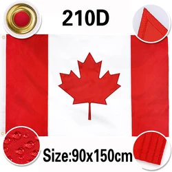 Bandera de Canadá bordada premium con ojales de latón FLAGLINK